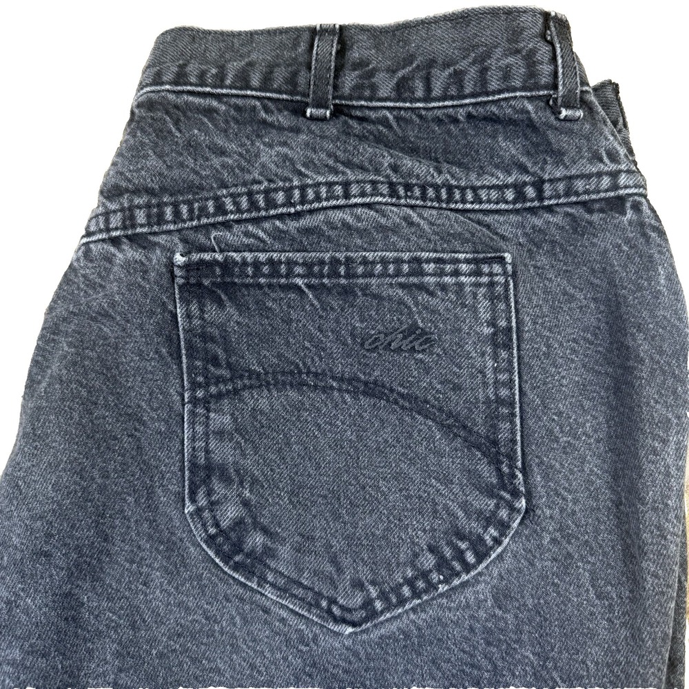 Vintage CHIC Women's 24 Black Wash Denim Jeans Tapered Made in the‎ USA